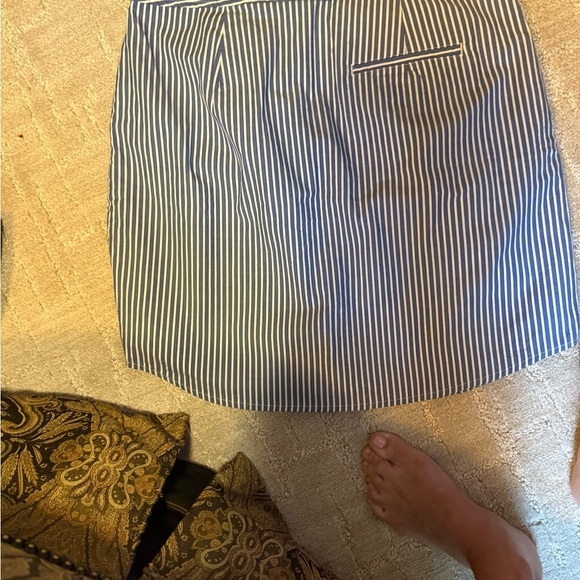 Banana Republic Blue and White Striped Mini Skirt - Picture 4 of 5